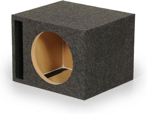 Q Power QBASS مزدوج التهوية مقاس 12 بوصة مصنوع من مادة MDF شديدة التحمل، صندوق مضخم صوت سيارة واحد مع فتحتين لإدارة الحرارة، فحمي (عبوتان) in Saudi Arabia