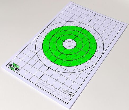 Red Dot Optics Style 5: أهداف Bullseye خضراء عملاقة مقاس 10 بوصات EZ2C | أهداف ورقية للتصويب البصري | أسلحة نارية وبنادق عالية الوضوح تستهدف 11 بوصة × 17 بوصة in Kuwait