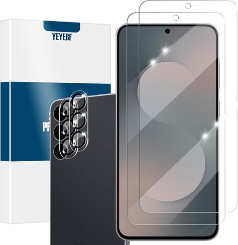 واقي شاشة زجاجي شفاف عالي الدقة لهاتف Galaxy S20 FE + واقيات عدسة الكاميرا من YEYEBF، [عبوتان + 2] [زجاج ثلاثي الأبعاد] [مضاد للوهج] [خالٍ من الفقاعات] واقي شاشة زجاجي لهاتف Samsung Galaxy S20 FE in Kuwait