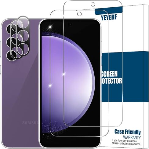 واقي شاشة زجاجي شفاف عالي الدقة لهاتف Galaxy S20 FE + واقيات عدسة الكاميرا من YEYEBF، [عبوتان + 2] [زجاج ثلاثي الأبعاد] [مضاد للوهج] [خالٍ من الفقاعات] واقي شاشة زجاجي لهاتف Samsung Galaxy S20 FE in Kuwait