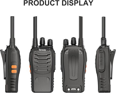 Tenway TW-888S أجهزة اتصال لاسلكية للبالغين طويلة المدى، أجهزة راديو ثنائية الاتجاه قابلة لإعادة الشحن، مع شاحن وحدة متعدد 6 اتجاهات، أجهزة راديو محمولة باليد للأعمال في اتجاهين in Kuwait