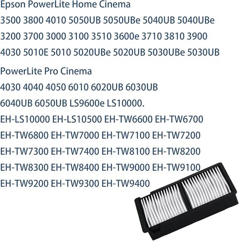 فلتر هواء جهاز العرض ELPAF39 لـ Epson V13H134A39 PowerLite Home Cinema 3500 3800 4010 5040UB 5050UB 5040UBe 5050UBe 3200 3000 3700 4030 5020UB 5030UB 5030UBe - للاستخدام الداخلي والخارجي in Saudi Arabia