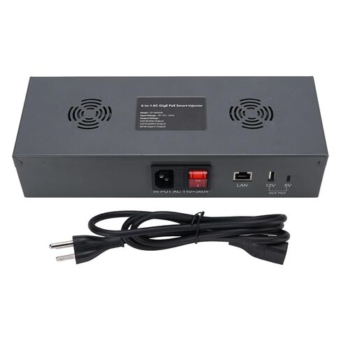 Gigabit Ethernet Poe Injector, 180W Output, USB a and Type C Ports, with Gen 3 Systems, ESD Guard, for Seamless Integration in Saudi Arabia