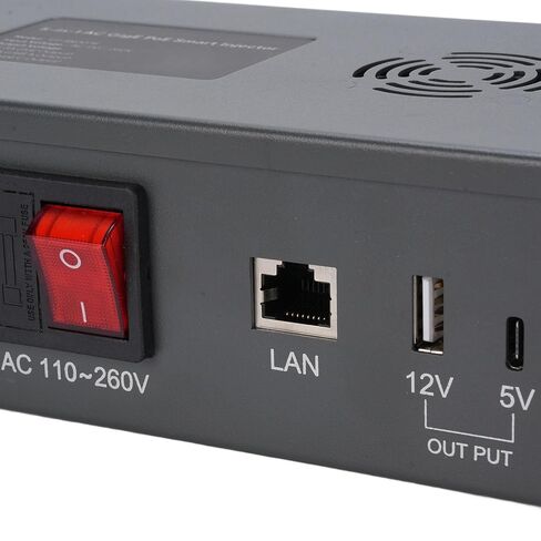 Gigabit Ethernet Poe Injector, 180W Output, USB a and Type C Ports, with Gen 3 Systems, ESD Guard, for Seamless Integration in Saudi Arabia