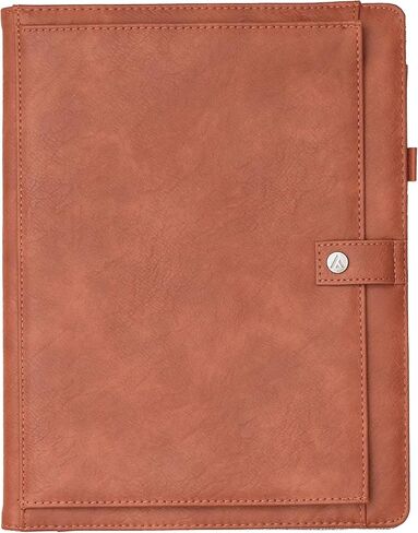 Blue Sky Asmbld Faux Leather Padfolio ، حجم الرسالة ، محفظة غير مؤكدة ، مع المفكرة ، منظم الأعمال للاجتماعات والمكاتب (TAN) in Saudi Arabia