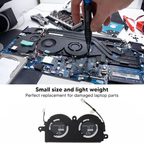 XPS 13 9370 9380 Laptop Small Portable Cooling Fan 4 Pin Power Connector for Improved Temperature Control, Easy Installation for Professional Use in Kuwait