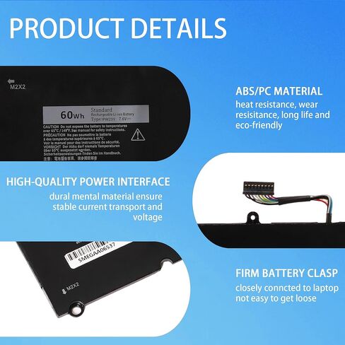 استبدال بطارية الكمبيوتر المحمول 60WH PW23Y لسلسلة Dell XPS 13 9360 13-9360-D1605G 13-9360-D1605T 13-9360-D1609 13-9360-D1609G 13-9360-D1705G 13-9360-D1805T ف/ن PW23Y TP1GT 0TP1GT RNP72 0RNP72 in Kuwait