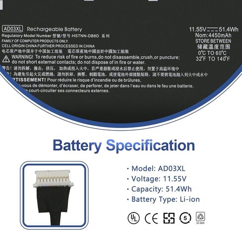 AD03XL TPN-I128 بطارية الكمبيوتر المحمول ل HP Envy 13-ad 13-ad000 13-ad100 13-ad0xx 13-ad1xx 13-ad000nf 13-ad002ng 13-ad002nf 13-ad003ng 13-ad008nw 13-ad012na 13-ad013na 13-ad014na 13-ad015na HSTNN-DB8D in Kuwait