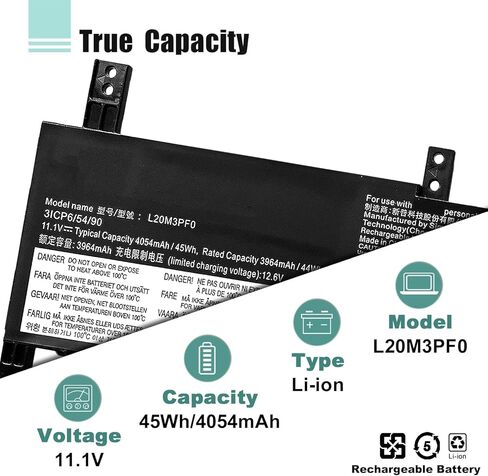 استبدال بطارية الكمبيوتر المحمول L20M3PF0 L20L3PF0 L20C3PF0 لجهاز Ideapad 3-14ITL6 3-15ITL6 3-17ITL6 3-14ALC6 3-15ALC6 3-17ALC6 3-14ABA7 S14 G2-ITL G3-IAP V14 G2 G3 V15 G2 G3 V17 G2 G3 سلسلة K14 11.1 فولت 45 وات في الساعة in Kuwait