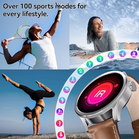 ساعة ذكية للنساء والرجال (الرد/إجراء المكالمات)، ساعة لياقة بدنية عالية الدقة مقاس 1.27 بوصة تعمل باللمس مع مراقب معدل ضربات القلب أثناء النوم، أكثر من 120 وضعًا رياضيًا، أجهزة تتبع الأنشطة المقاومة للماء IP68 المتوافقة مع نظام Android iOS in Kuwait