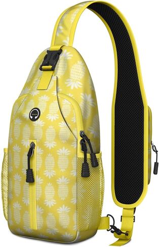 Mushroom Crossbody Sling Backpack Mini Water Resistant Sling Bag with Adjustable Chest Strap Backpack for Outdoor Hiking Cycling Sports (Mushroom Gifts) in Saudi Arabia
