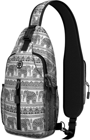 Mushroom Crossbody Sling Backpack Mini Water Resistant Sling Bag with Adjustable Chest Strap Backpack for Outdoor Hiking Cycling Sports (Mushroom Gifts) in Saudi Arabia