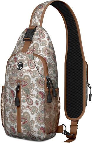 Mushroom Crossbody Sling Backpack Mini Water Resistant Sling Bag with Adjustable Chest Strap Backpack for Outdoor Hiking Cycling Sports (Mushroom Gifts) in Saudi Arabia