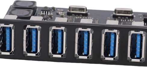 محول محور VBESTLIFE PCI Express إلى USB 3.0 - بطاقة توسيع PCIE ذات 7 منافذ مع نقل بيانات عالي السرعة بسرعة 5 جيجابت في الثانية لأجهزة الكمبيوتر المكتبية in Saudi Arabia
