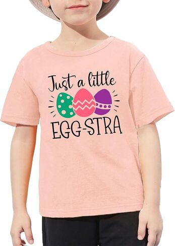 Easter Shirt Toddler Boys Girls Funny Bunny Graphic Tee Kids Easter Rabbit Short Sleeve Gift Peeps Tops in Saudi Arabia