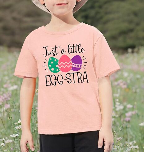 Easter Shirt Toddler Boys Girls Funny Bunny Graphic Tee Kids Easter Rabbit Short Sleeve Gift Peeps Tops in Saudi Arabia