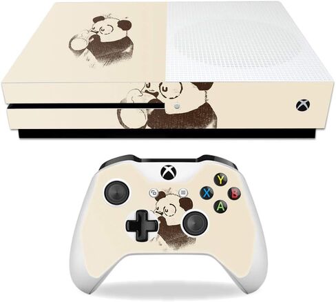 MightySkins Skin Compatible with Microsoft Xbox One S - Golden Bubbles | Protective, Durable, and Unique Vinyl Decal wrap Cover | Easy to Apply, Remove, and Change Styles | Made in The USA in Saudi Arabia
