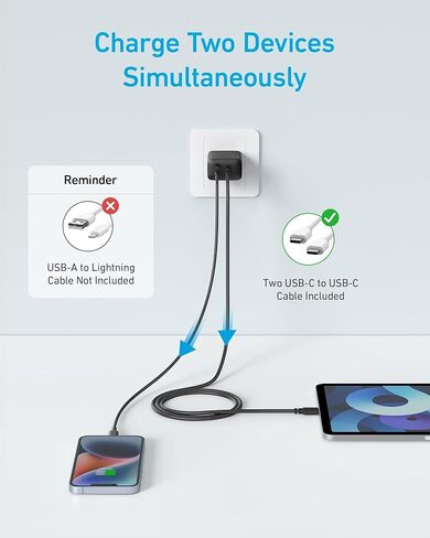 شاحن Anker 2-Pack USB C وبنك الطاقة Anker Nano in Kuwait