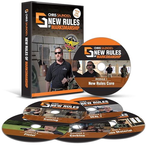 قواعد جديدة للعلامة التجارية – مجموعة أقراص DVD للتدريب على الأسلحة النارية بواسطة Navy SEAL Chris Sajnog | تعلم التصوير في المنزل باستخدام 6 أقراص و57 درسًا متميزًا in Saudi Arabia