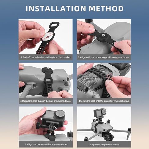 ciciglow Camera Expansion Mount Bracket, Camera Expansion Drone Mount Bracket with 1/4 Thread Hole Adapter Compatible with for Air 3S, Air 3, fit for 3 in Saudi Arabia