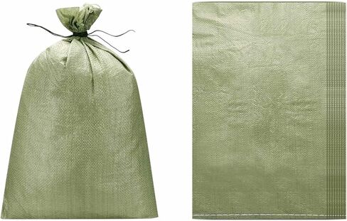 أكياس رمل شديدة التحمل من باتيكل، (25.6 بوصة × 41.3 بوصة، رمادي) (10 قطع)، أكياس رمل فارغة منسوجة من مادة البولي بروبيلين وأكياس رمل تناسب - بناء الوزن الفيضان وحقائب الأرض للمنازل in Saudi Arabia