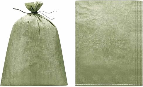 أكياس رمل شديدة التحمل من باتيكل، (31.5 بوصة × 45.3 بوصة، رمادي) (5 قطع)، أكياس رمل فارغة منسوجة من مادة البولي بروبيلين وأكياس رمل تناسب - بناء الوزن الفيضان وحقائب الأرض للمنازل in Saudi Arabia