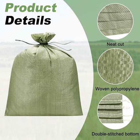 PATIKIL Heavy Duty Sand Bags, (46.5"x57.1", Gray) (5 Pcs), Empty Sandbags Woven Polypropylene Sandbags Sand Bags Suit for - Flooding Weight Construction Earth Bag Homes in Saudi Arabia