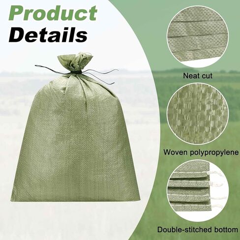 PATIKIL Heavy Duty Sand Bags, (27.6"x34.3", Gray) (5 Pcs), Empty Sandbags Woven Polypropylene Sandbags Sand Bags Suit for - Flooding Weight Construction Earth Bag Homes in Saudi Arabia