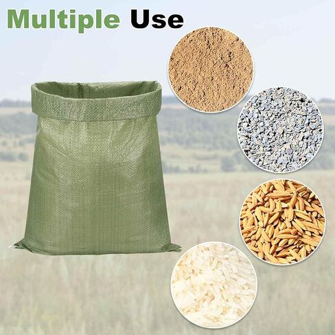 PATIKIL Heavy Duty Sand Bags, (27.6"x34.3", Gray) (5 Pcs), Empty Sandbags Woven Polypropylene Sandbags Sand Bags Suit for - Flooding Weight Construction Earth Bag Homes in Saudi Arabia