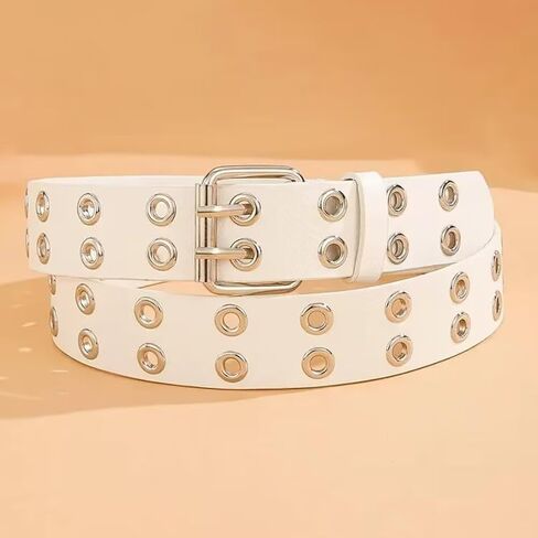 Trendy and Edgy Single - Piece Belt with Eye - Catching Metal Ring Detailing and Sturdy Buckle in Saudi Arabia