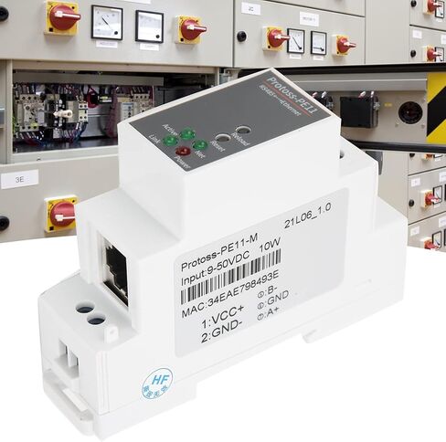 Tyenaza RS485 إلى خادم تسلسلي WiFi، وحدة شبكة إيثرنت مثبتة على السكك الحديدية 9-50VDC 10W PE11-M in Saudi Arabia