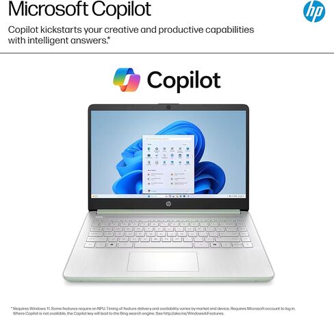 HP 14" Laptop Computer 2025-2026 Business Student, Copilot AI, Lifetime Office, 4-Core Intel CPU, 16GB RAM, 628GB Storage (128GB UFS+500GB Ext), Wi-Fi 6, 10+ Hrs, MarxsolAccessory, Win 11 Pro, Green in Kuwait