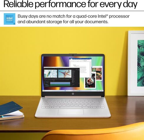 HP 14" Laptop Computer 2025-2026 Business Student, Copilot AI, Lifetime Office, 4-Core Intel CPU, 16GB RAM, 628GB Storage (128GB UFS+500GB Ext), Wi-Fi 6, 10+ Hrs, MarxsolAccessory, Win 11 Pro, Green in Kuwait