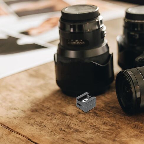 محول دعامة للأحذية الساخنة مقاس 1/4 بوصة مع برغي، حامل معدني للكاميرا الساخنة لكاميرات DSLR، وإضاءة LED، وإكسسوارات الفلاش، قطعتان من حوامل التوسيع السوداء لجهاز التصوير الفوتوغرافي in Saudi Arabia