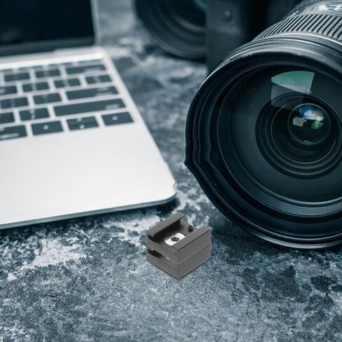 محول دعامة للأحذية الساخنة مقاس 1/4 بوصة مع برغي، حامل معدني للكاميرا الساخنة لكاميرات DSLR، وإضاءة LED، وإكسسوارات الفلاش، قطعتان من حوامل التوسيع السوداء لجهاز التصوير الفوتوغرافي in Saudi Arabia
