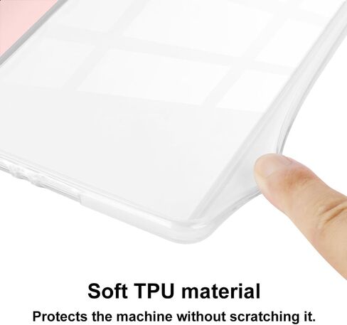 Case for 6" Kindle (8th Generation-2016 Release), Ultra Clear Soft Flexible Transparent TPU Back Cover with Auto Sleep/Wake for Kindle (Model NO. SY69JL), Pink in Saudi Arabia