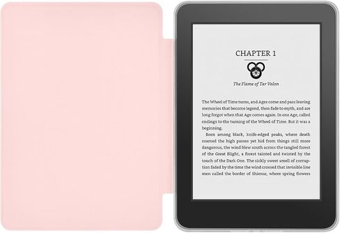 Case for 6" Kindle (8th Generation-2016 Release), Ultra Clear Soft Flexible Transparent TPU Back Cover with Auto Sleep/Wake for Kindle (Model NO. SY69JL), Pink in Saudi Arabia