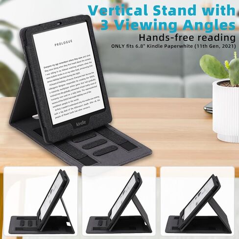 Flip Case for 6.8" Kindle Paperwhite 11th Generation 2021 and Kindle Paperwhite Signature Edition, Stand Cover with Auto Wake/Sleep, Hand Straps in Saudi Arabia