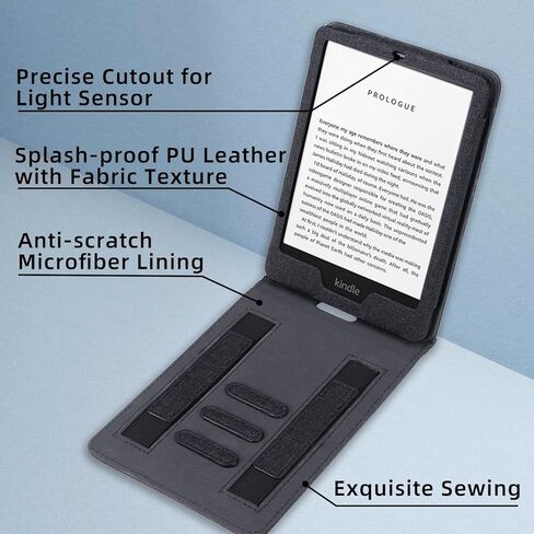 Flip Case for 6.8" Kindle Paperwhite 11th Generation 2021 and Kindle Paperwhite Signature Edition, Stand Cover with Auto Wake/Sleep, Hand Straps in Saudi Arabia