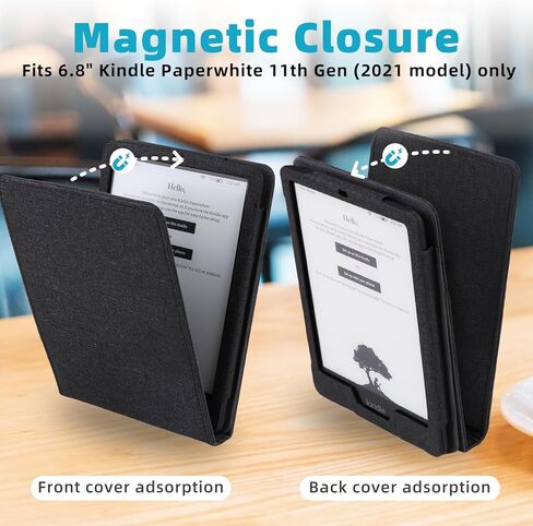 Flip Case for 6.8" Kindle Paperwhite 11th Generation 2021 and Kindle Paperwhite Signature Edition, Stand Cover with Auto Wake/Sleep, Hand Straps in Saudi Arabia