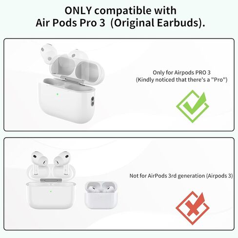 حافظة شحن لاسلكية متوافقة مع AirPods Pro 3، منفذ USB-C Airpods Pro 3، استبدال علبة الشحن، بدون سماعات أذن in Kuwait