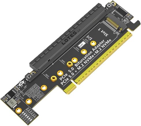 محول Mustpoint Dual NVMe، ومحول PCIe 5.0 X16 إلى Dual NVMe والمزيد من محول PCIE x16 (إشارة x8) لـ M.2 NVMe SSD (يتطلب تشعب PCI-e) in Saudi Arabia