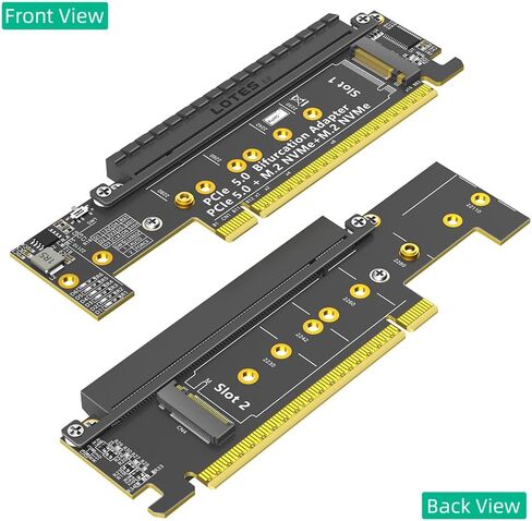 محول Mustpoint Dual NVMe، ومحول PCIe 5.0 X16 إلى Dual NVMe والمزيد من محول PCIE x16 (إشارة x8) لـ M.2 NVMe SSD (يتطلب تشعب PCI-e) in Saudi Arabia