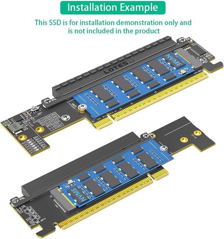 محول Mustpoint Dual NVMe، ومحول PCIe 5.0 X16 إلى Dual NVMe والمزيد من محول PCIE x16 (إشارة x8) لـ M.2 NVMe SSD (يتطلب تشعب PCI-e) in Saudi Arabia