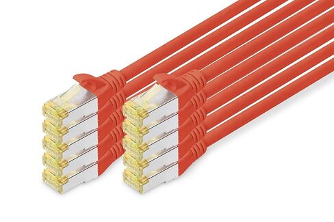 كابل Digitus LAN Cat 6-0.5m - 10 قطع - كابل شبكة RJ45 - UTP غير محمي - متوافق مع Cat-6A وCat-5e - رمادي in Kuwait
