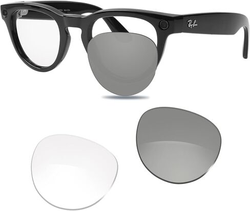100% Precise-Fit Replacement Sunglass Lenses for Ray-Ban Meta Headliner RW4009 50mm & Gen 2 RW4013 50mm - Photochromic Clear Non-polarized, UV-Blocking, Scratch-Resistant, Perfect Fit in Saudi Arabia