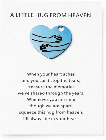 جيب عناق رمز المفاتيح عناق من السماء دائما معك بطاقة هدية تذكارية لفقدان أحد أفراد أسرته هدايا التعاطف أمي أبي in Kuwait