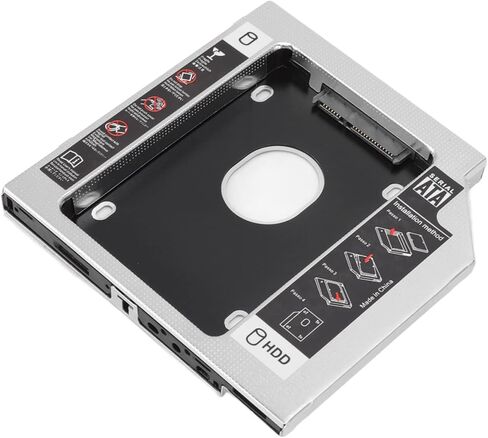 حاوية SATA إلى SATA 2nd HDD SSD، علبة محرك الأقراص الصلبة للقناة مع فتحة ROM CD DVD العالمية مقاس 12.7 مم، لأجهزة الكمبيوتر المحمولة in Saudi Arabia