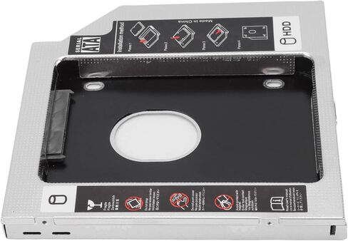 حاوية SATA إلى SATA 2nd HDD SSD، علبة محرك الأقراص الصلبة للقناة مع فتحة ROM CD DVD العالمية مقاس 12.7 مم، لأجهزة الكمبيوتر المحمولة in Saudi Arabia