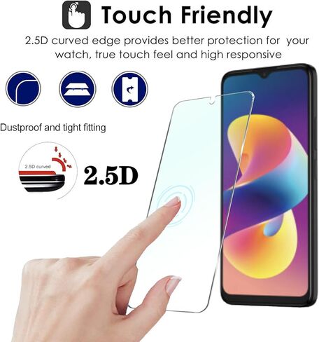 واقي شاشة زجاجي مقسى لـ AirVoice A67L مقاس 6.7 بوصات [عبوة من قطعتين] Ultra HD AirVoice A67L Flim Clear مضاد لبصمات الأصابع [صلابة 9H مضادة للكسر ومضادة للخدش] جراب خالٍ من الفقاعات صديق لحافة 2.5D in Saudi Arabia